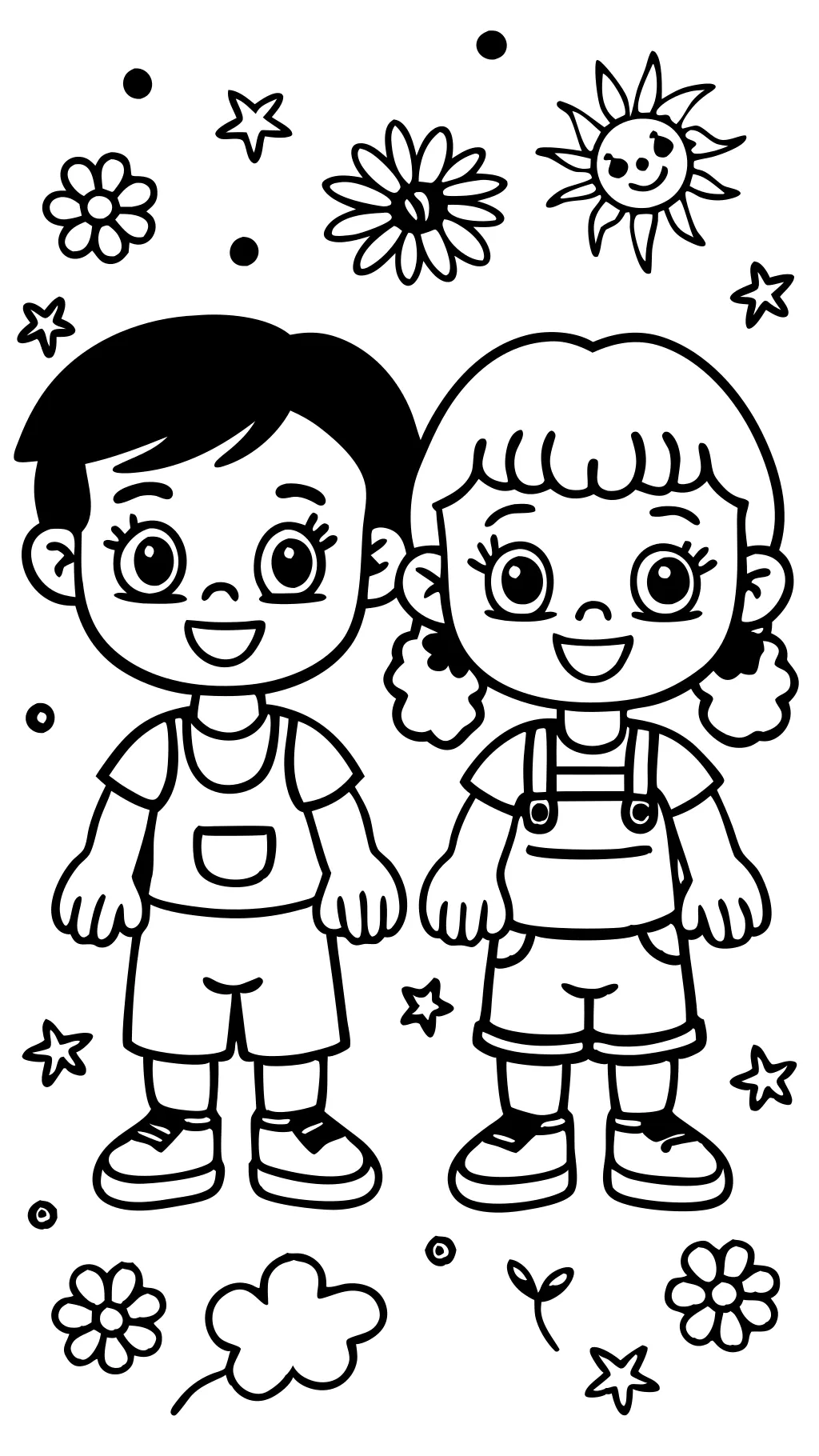 coloring pages of twins